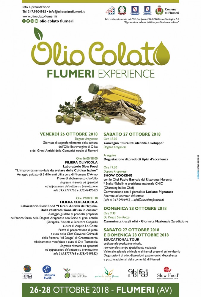 Flumeri capitale dell'olio extravergine di oliva con Olio Colato - Nuova  Irpinia